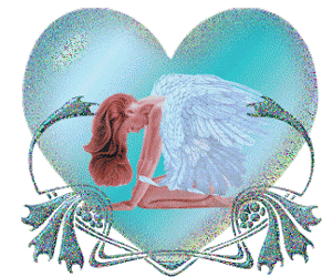 Gif animé coeur ange